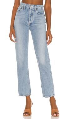 Agolde High Rise Blue 90s Pinch Waist Denim Jeans Size 25
